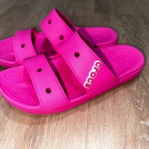 Pink Crocs Sandals